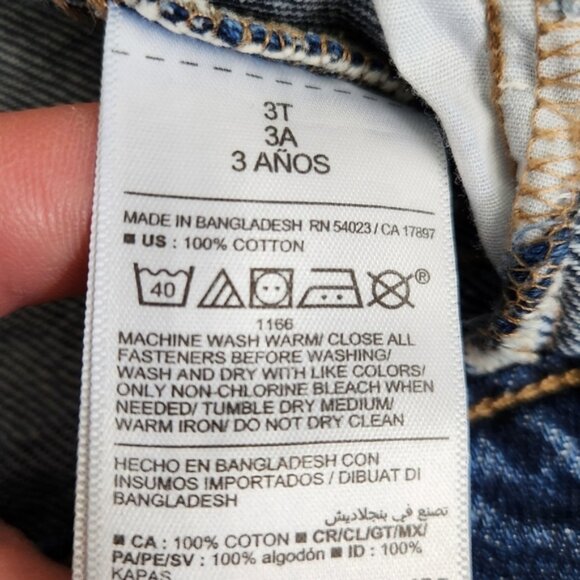 Old Navy Dark Blue Denim Snap Button Jean Jacket Size 3T Unisex - Picture 9 of 9